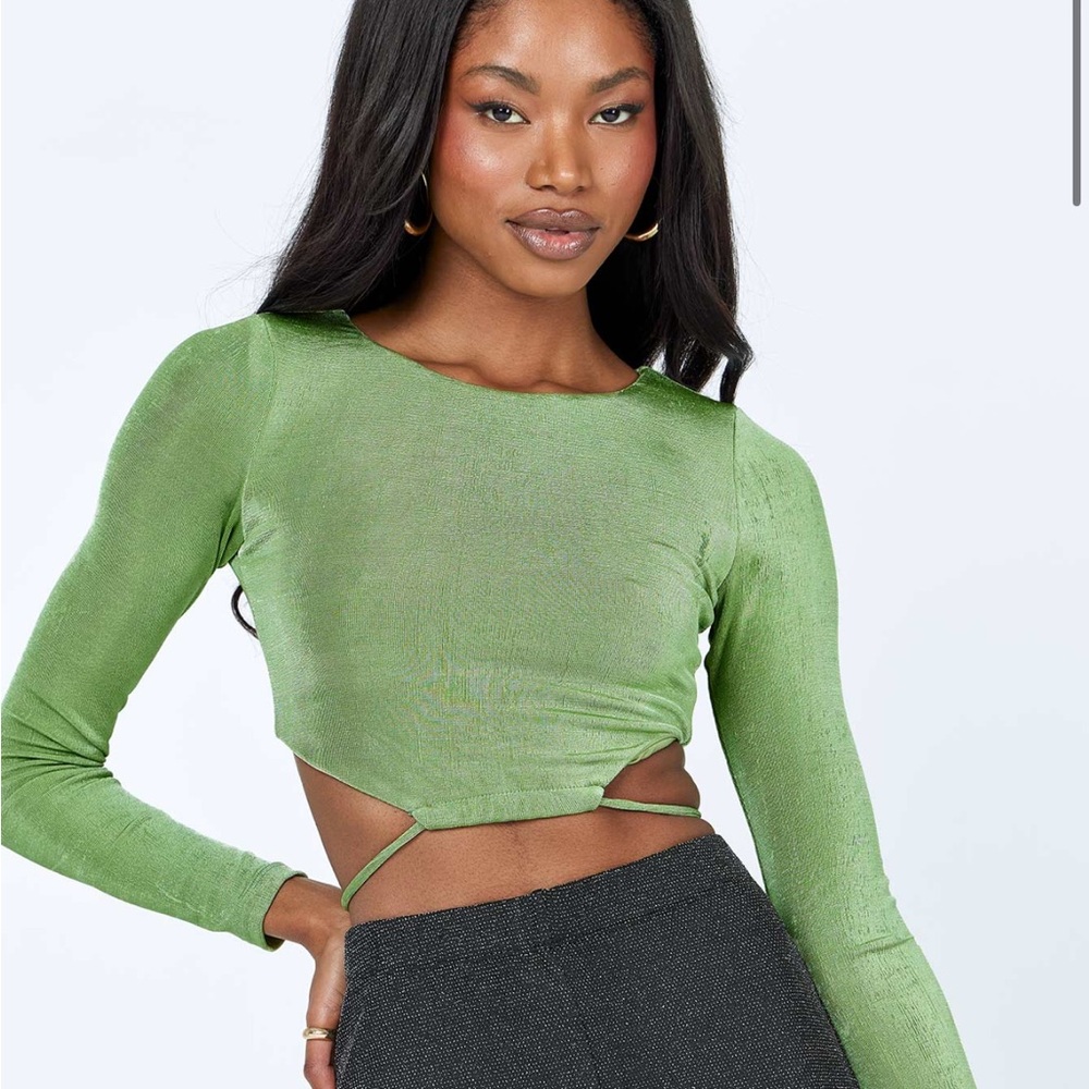 Princess Polly Olive Green Blouse